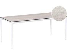 Beliani Sodo stalas SOVARETO 180x90 cm medienos imitacija šviesiai pilkas