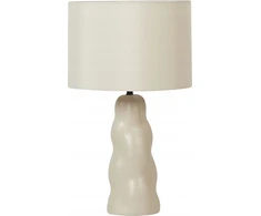 Lampa stołowa Beliani Lampa stołowa keramikinė smėlio sp. VILAR