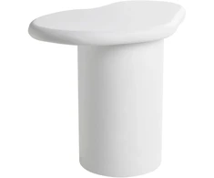 Beliani Pagalbinis staliukas ARSOLI 43 cm 58 cm kreminės baltos spalvos