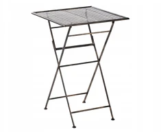 Beliani Sodo baro stalas BORMIO 60 cm 60 cm Metalinis Juodas