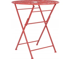 Beliani Staliukas bistro SCARIO 70 cm 70 cm Metal Raudona