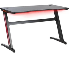 Beliani Biurko žaidimams DARFUR Juodas 120 cm 60 cm RGB LED