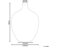Beliani Stiklinė gÄ liÅ ³ vaza 39 cm roÅ ¾ inÄ s ROTI