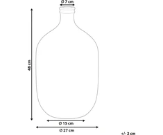 Beliani Stiklinė gėlių vaza 48 cm turkio SAMOSA