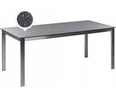 Beliani Stół sodo stiklinis 180 x 90 cm juoda COSOLETO