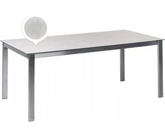 Beliani Stół sodo stiklinis 180 x 90 cm balta COSOLETO