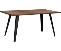 Beliani Valgomojo stalas WITNEY tamsiai rudas 160 cm 90 cm