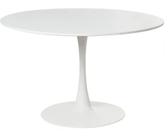 Beliani Valgomojo stalas BOCA baltas 120 cm