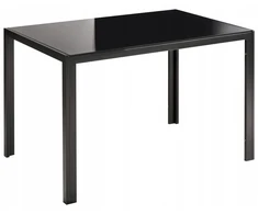 Beliani Valgomojo stalas LAVOS, juodas, 120 cm x 80 cm, grūdintas stiklas
