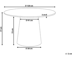 Beliani Valgomojo stalas OYEN tamsiai rudas, 120 cm