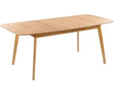 Beliani Išskleidžiamas valgomojo stalas MADOX šviesaus ąžuolo spalvos 150/190 cm 90 cm