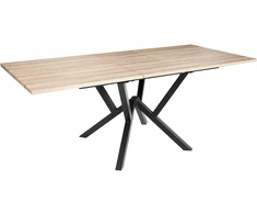 Beliani Išskleidžiamas valgomojo stalas ANSELL šviesiai rudas 160/200 cm 90 cm