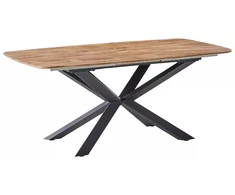 Beliani Išskleidžiamas valgomojo stalas GAIRDNER rudas 140/180 cm 90 cm