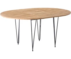 Beliani Išskleidžiamas valgomojo stalas LOUISE rudas 120/160 cm 120 cm