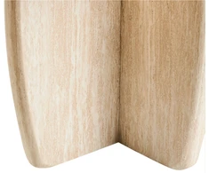 Beliani Valgomojo stalas TRAVERS Travertino efektas 180 cm 90 cm