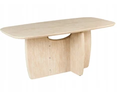 Beliani Valgomojo stalas TRAVERS Travertino efektas 180 cm 90 cm