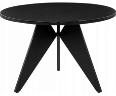 Beliani Sodo Stalas OLMETTO 83 cm 110 cm Juodas Stiklas