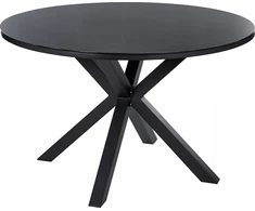 Beliani Sodo stalas MALETTO 120 cm, stiklinis, juodas