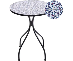 Beliani Bistro staliukas CAMPRENA 60 cm 60 cm metalinis juodas
