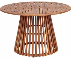 Beliani AGELLO Sodo stalas 120 cm 120 cm Acacia Wood Ruda
