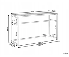 Beliani Sodo baro stalas AVETRANA 150 cm 50 cm Juodas