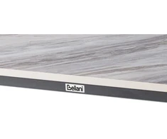 Beliani Sodo stalas RODALLO 160 cm 90 cm akmuo pilkas marmuras