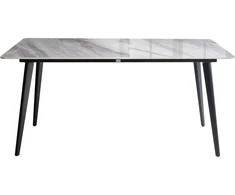 Beliani Sodo stalas RODALLO 160 cm 90 cm akmuo pilkas marmuras
