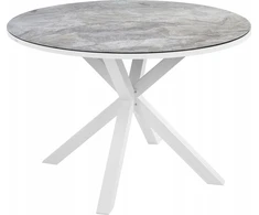 Beliani Sodo stalas MALETTO 120 cm, pilkas stiklas