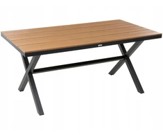 Beliani Sodo stalas TIANO 160 cm 90 cm metalinis juodas