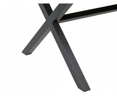 Beliani Sodo stalas TIANO 160 cm 90 cm metalinis juodas