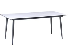 Beliani Sodo stalas TOLENTINO 180 cm 90 cm akmens imitacija travertino efektas