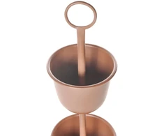 Beliani Gėlių stovas RENGE 28 cm rudas metalinis
