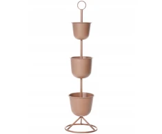 Beliani Gėlių stovas RENGE 28 cm rudas metalinis