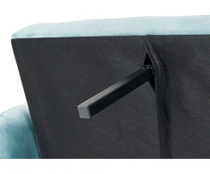Beliani Išskleidžiama 3 vietų sofa VIMMERBY mėlyno aksomo
