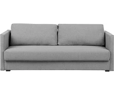 Beliani Išskleidžiama 3 vietų sofa EKSJO šviesiai pilka su patalynės dėže