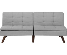 Beliani Trivietė išskleidžiama sofa RONNE šviesiai pilka