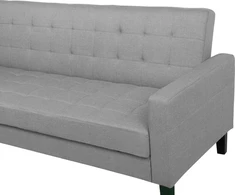 Beliani Trivietė išskleidžiama sofa VEHKOO šviesiai pilkos spalvos