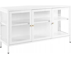 Beliani Vitrina NEWPORT, Metalinė, 115 cm, Balta