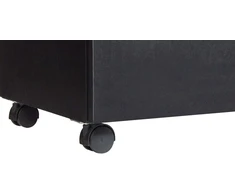 Beliani Vonios kambario spintelė TERESINA su ratukais, 80 cm, juoda