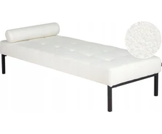 Sofa Beliani Šezlongas CHINON Boucle baltos spalvos