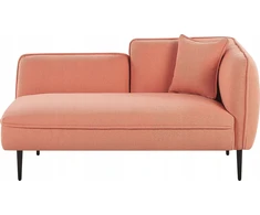 Beliani Dešininė gulto sofa CHEVANNES Boucle persiko spalvos