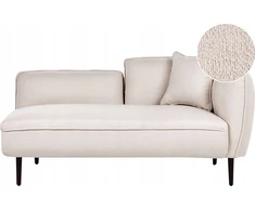 Sofa Beliani Dešininė šezlongo kėdė CHEVANNES Boucle šviesiai smėlio spalvos