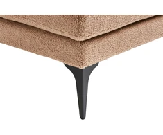 Sofa Beliani Dešinysis šezlongas EWRON Boucle smėlio spalvos