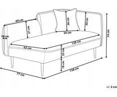 Sofa Beliani Dešininė šezlongo kėdė CHEVANNES Boucle šviesiai smėlio spalvos