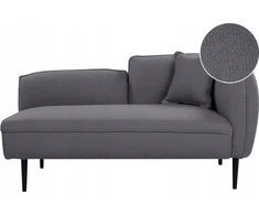 Sofa Beliani Dešininis gultas CHEVANNES Boucle tamsiai pilkas