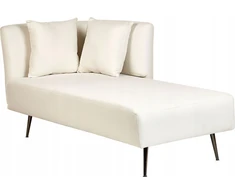 Sofa Beliani Kairysis šezlongas RIOM baltas