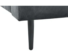 Sofa Beliani Šezlongas GUERET veliūrinis pilkas