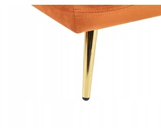 Beliani Dešininė gulto tipo sofa GONESSE, veliūras, oranžinė