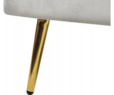 Beliani Dešininė gulto sofa ALLIER, veliūras, šviesiai pilka