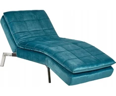 Sofa Beliani Šezlongas LOIRET, veliūrinis, lazurito spalvos